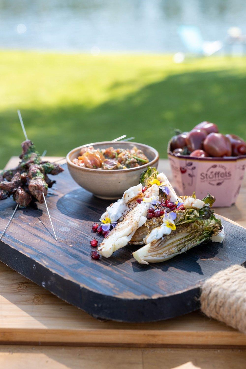 Gegrilde halloumi met yoghurtdressing