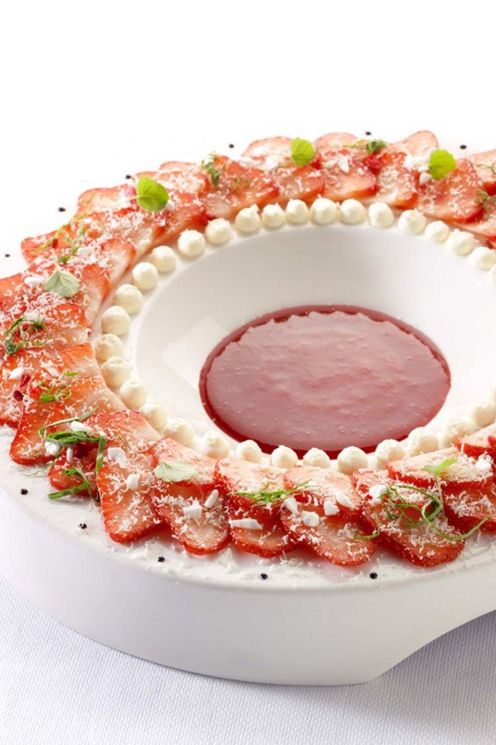 Aardbeiencarpaccio