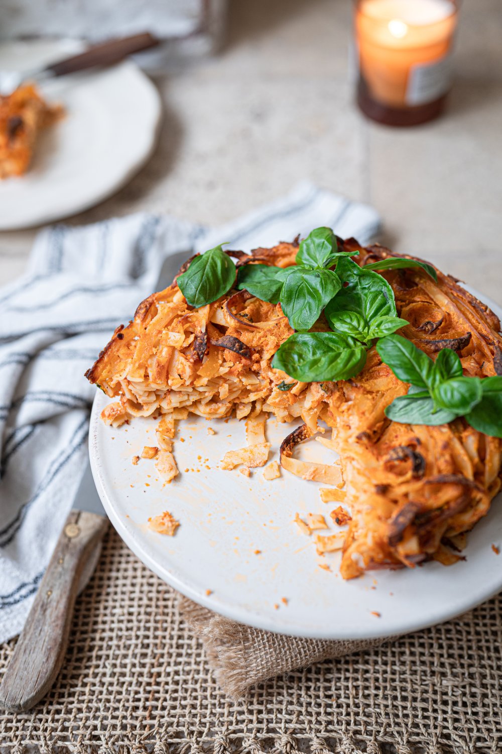 Vegan spaghettitaart