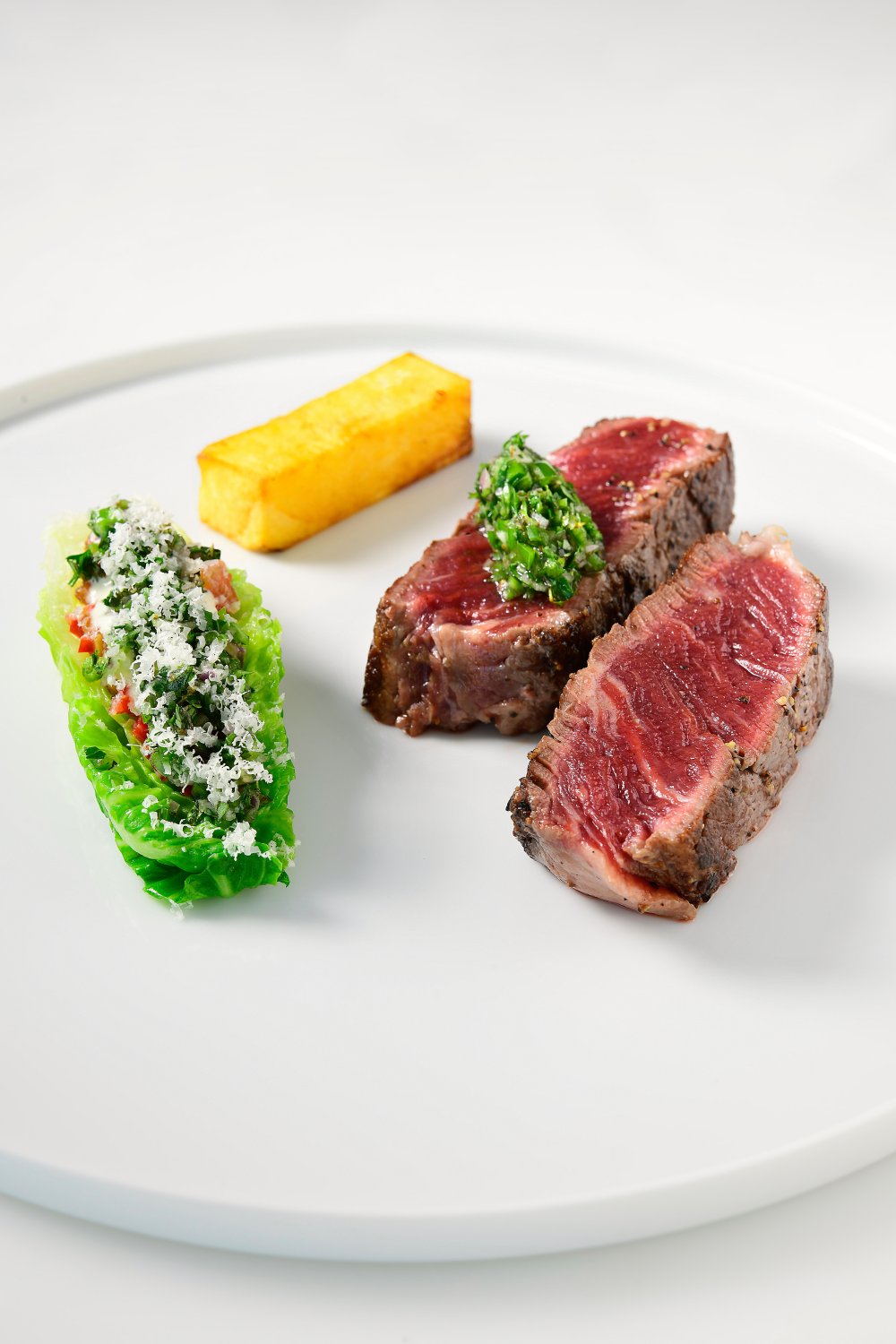 Steak met chimichurri en krokante aardappelen