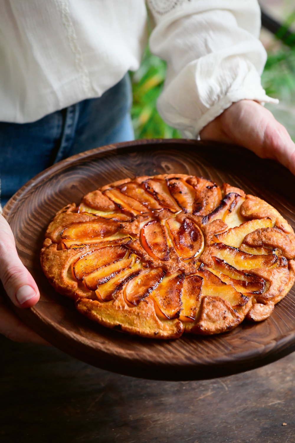 Snelle tarte tatin met havermout en appel