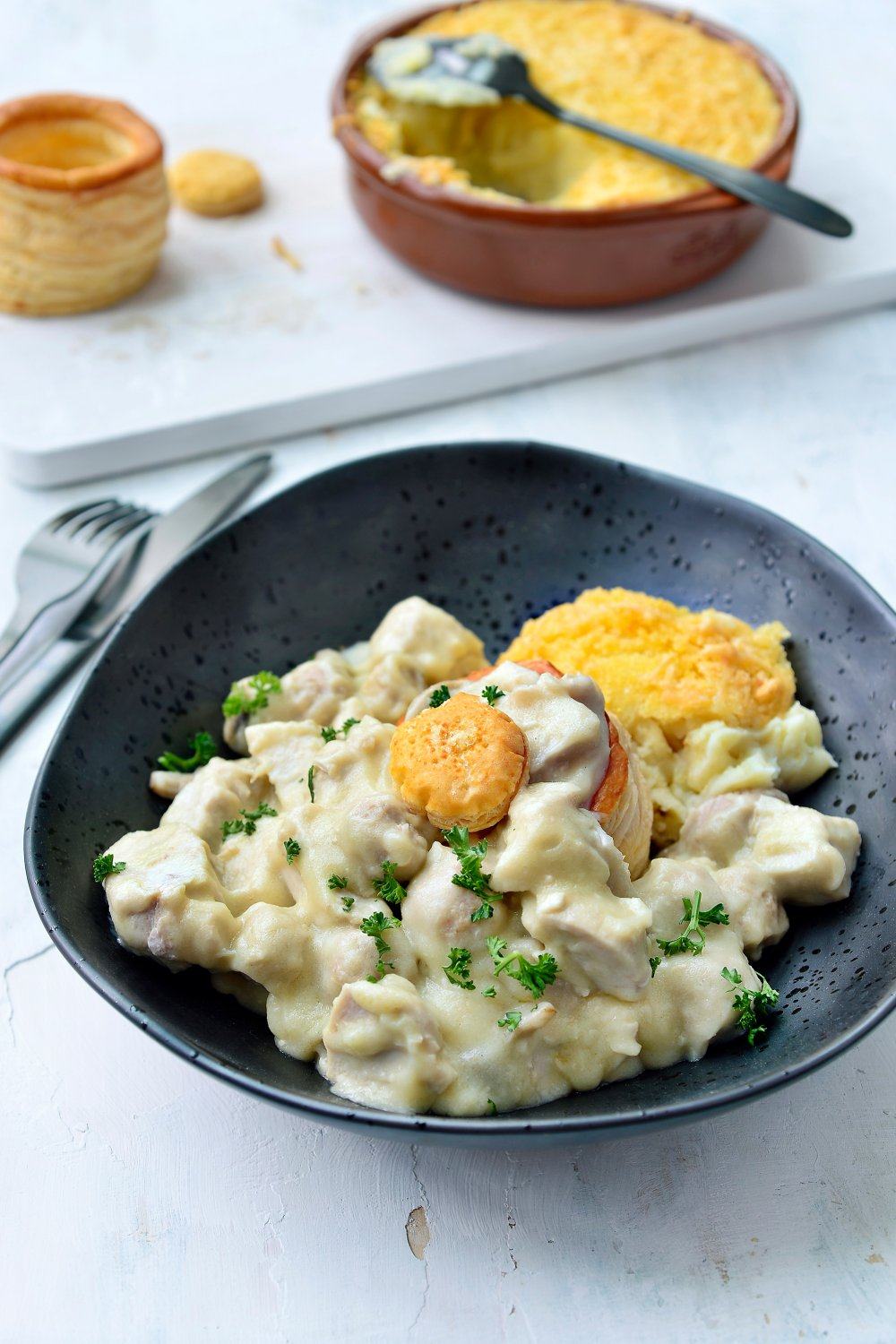 Vol-au-vent met puree