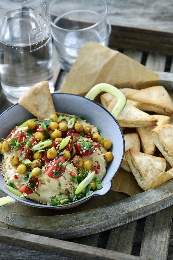 Hummus met pitabroodjes