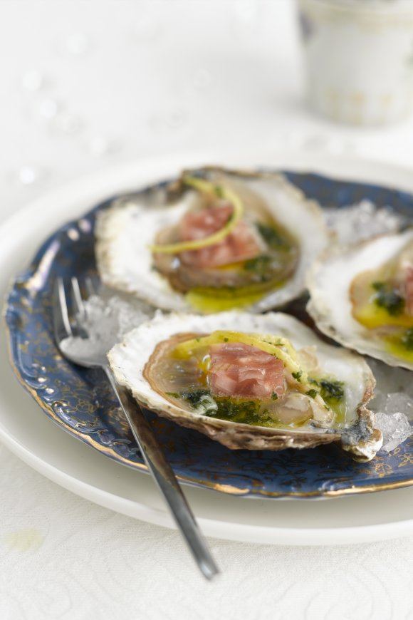 Oesters met sjalottengelei