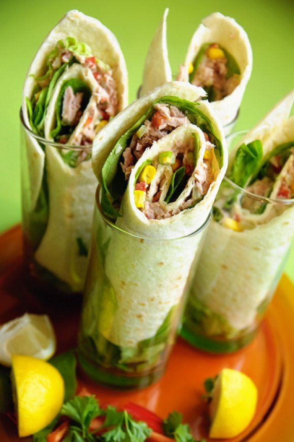 Knapperige tonijn wraps