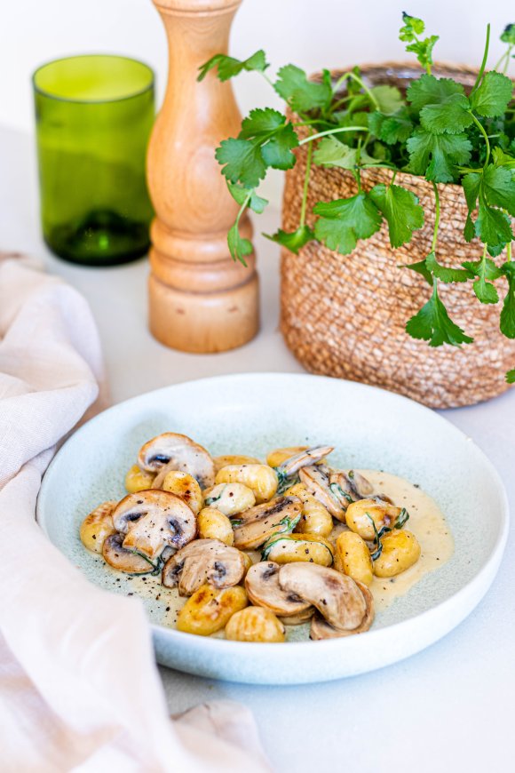 Gnocchi met champignons en room