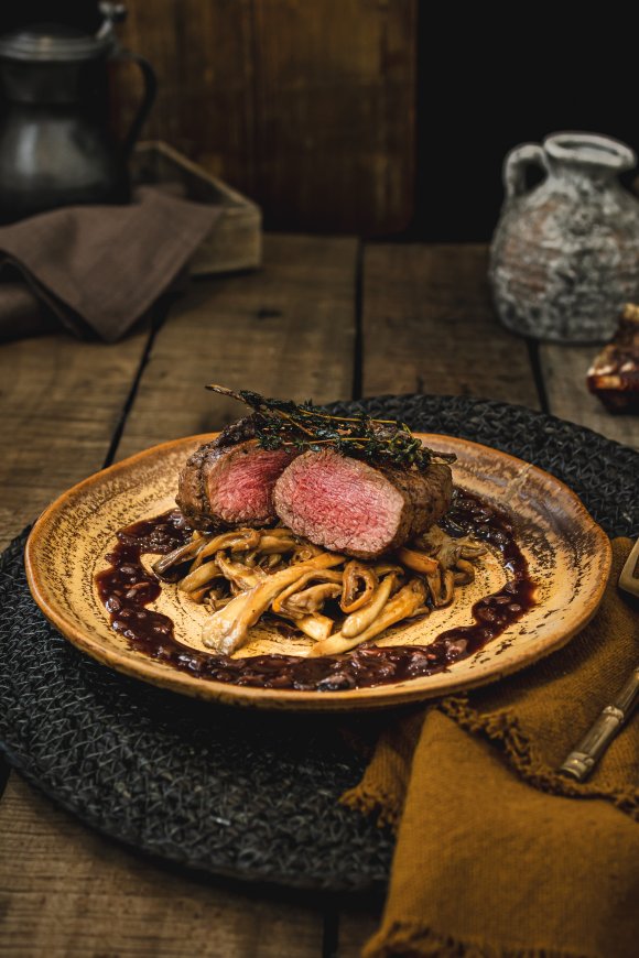 Tournedos Bordelaise met gebakken oesterzwammen