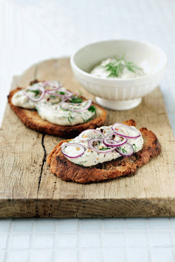 Bruschetta met cashewkaas