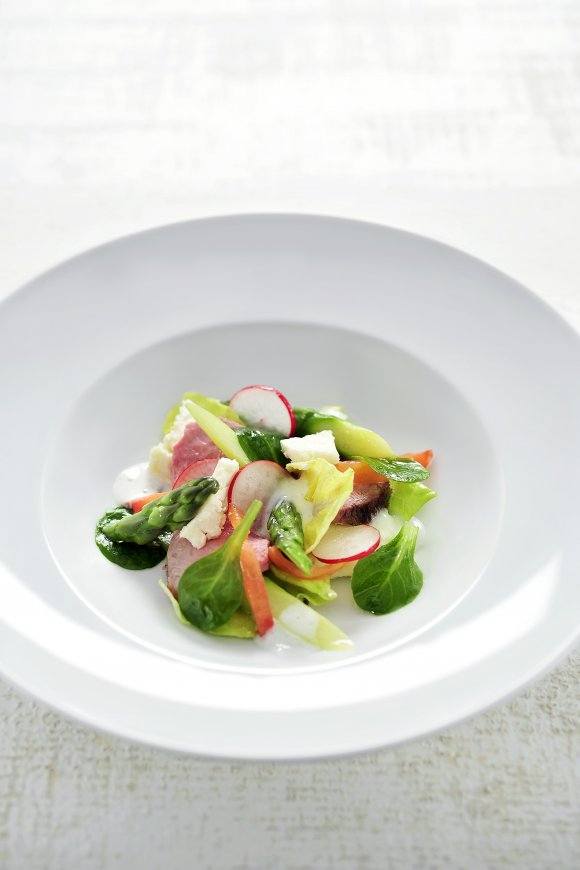 Salade met lamsbout en Crottin de Chavignol