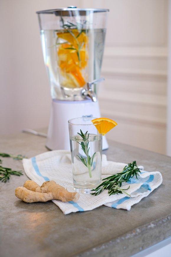 Sinaasappel-gember infused water