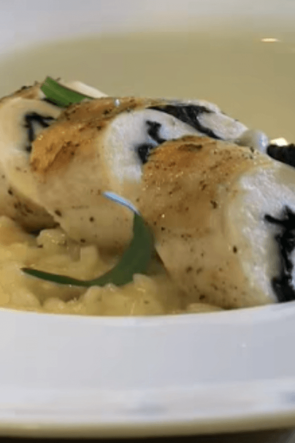 Rollade van Mechelse koekoek met risotto