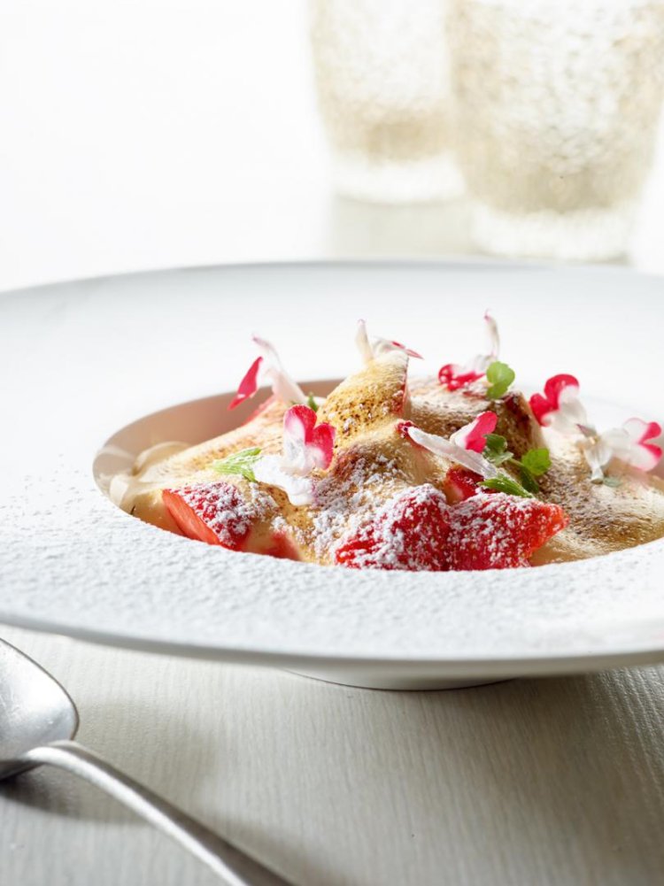 Sabayon met aardbeien