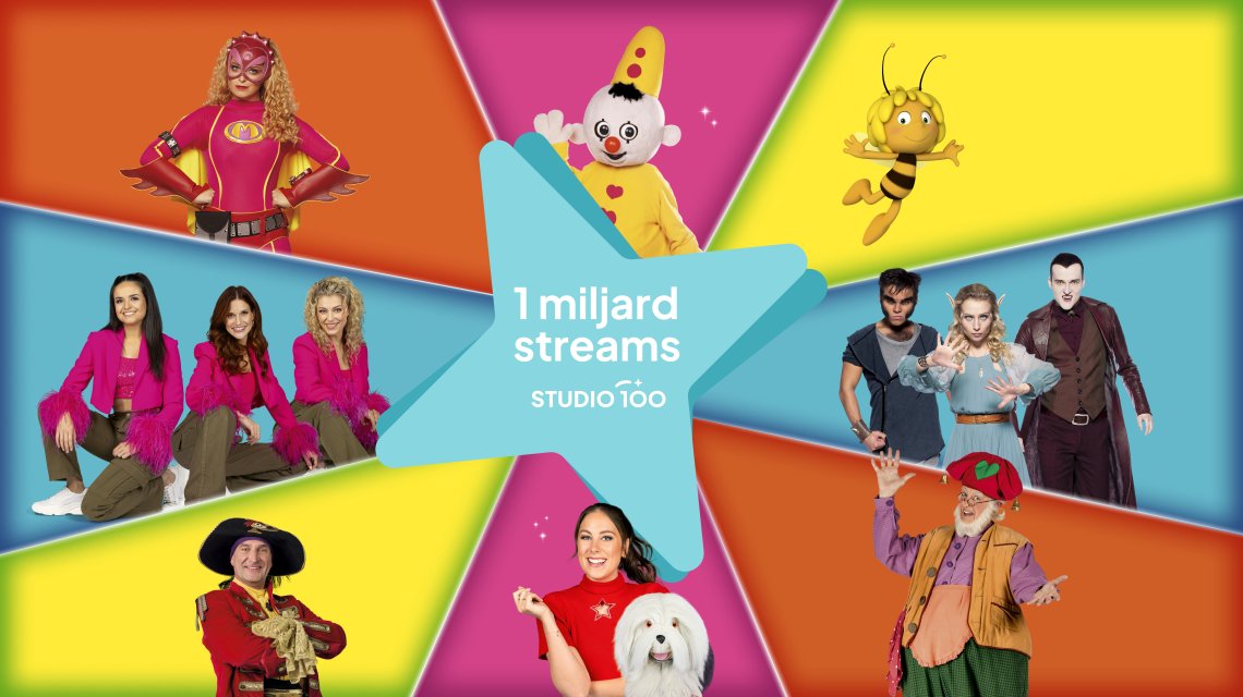 Studio 100 behaalt magische grens van 1 miljard streams